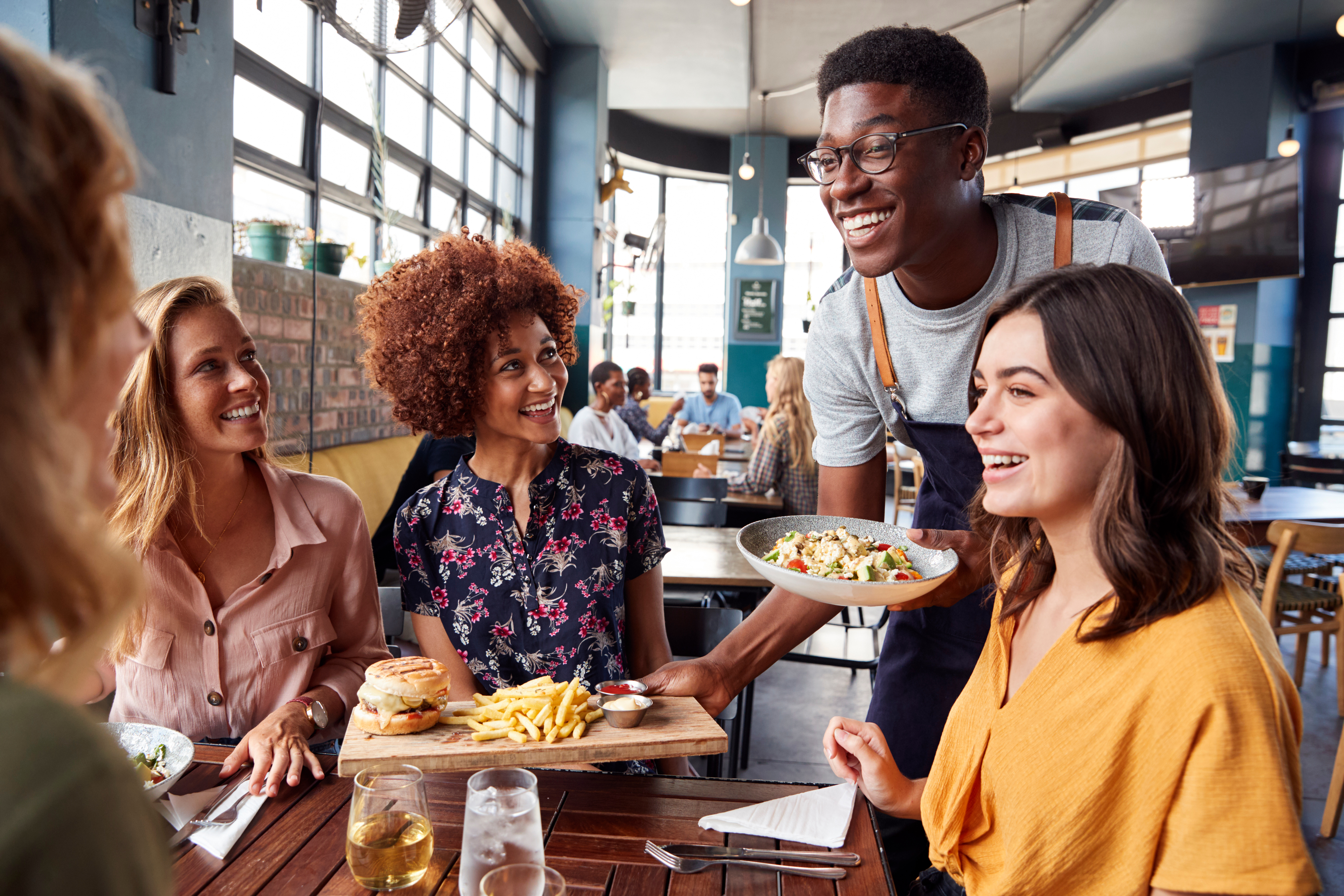 Friends enjoying food toegether