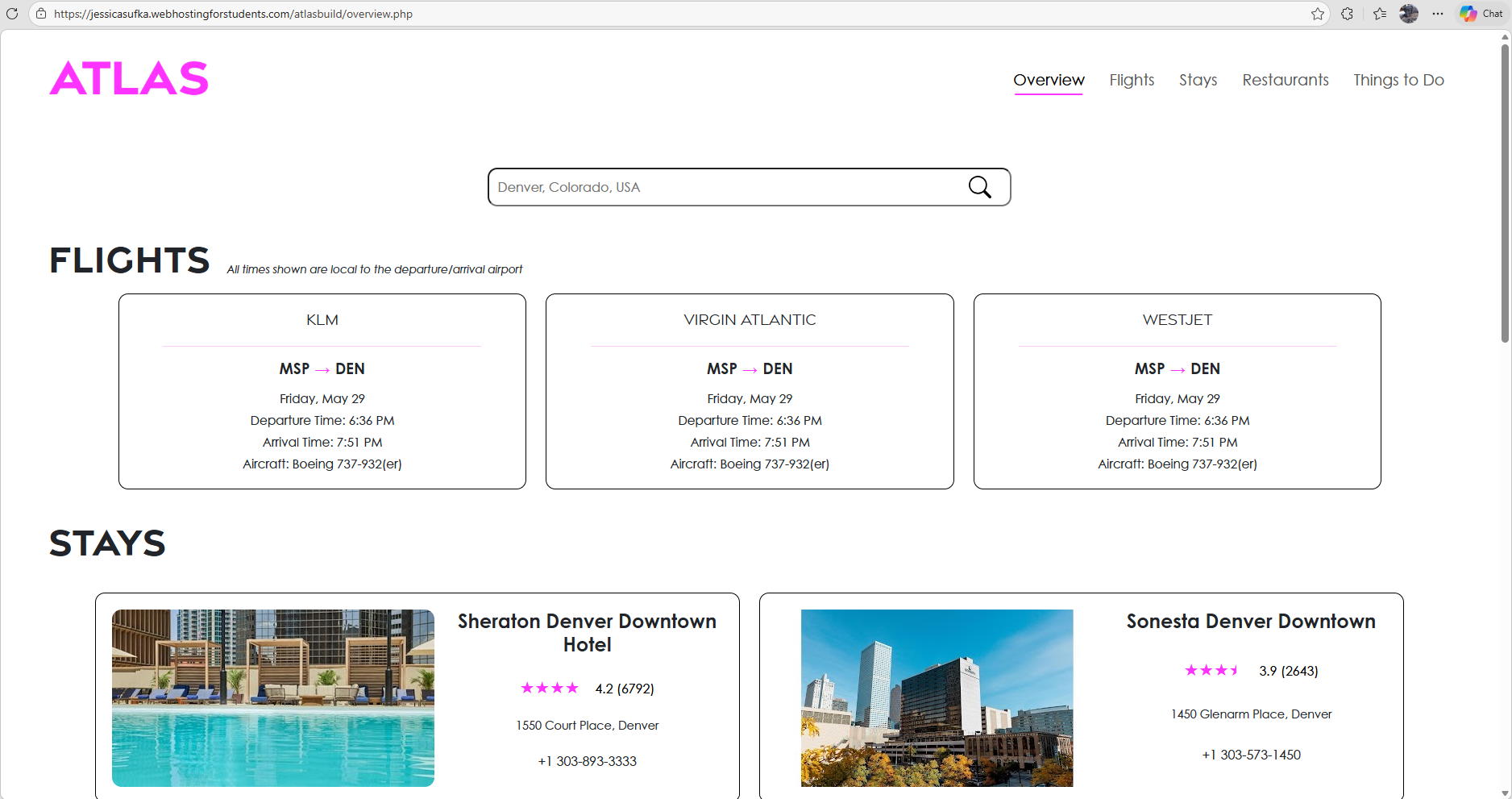 Overview Page